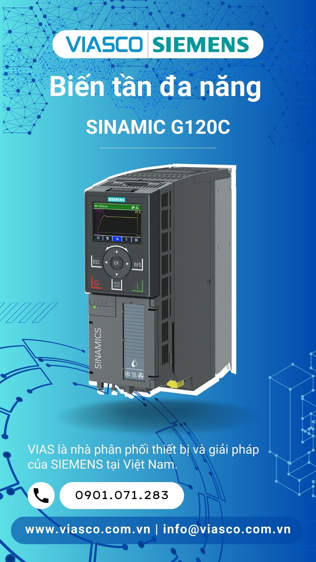 Viaco - Đại lý phân phối Biến Tần G120C SIEMENS